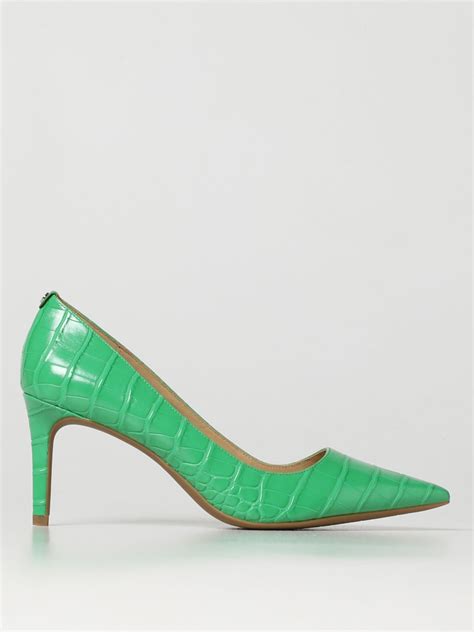 michael kors snakeskin green pumps|michael kors high heels.